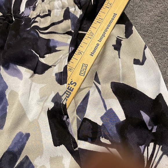 NIC + ZOE Women’s Size L Tunic: one button front, 3/4 sleeve. Blue Multicolor - Picture 11 of 14